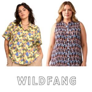 Wildfang Size 2X Button Up Shirt Bundle – Bold Prints  – NWT